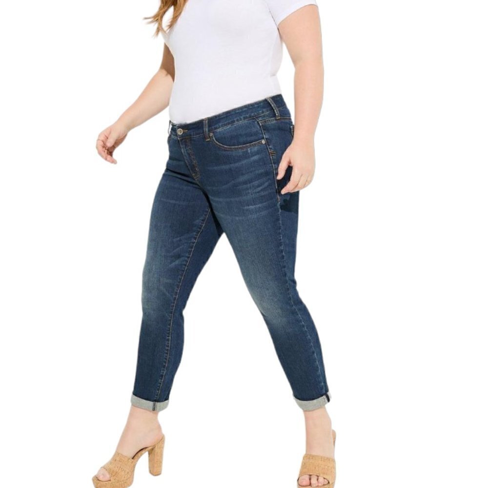 Torrid Boyfriend Straight Vintage Stretch Mid-Rise Jean, 22R - Picture 4 of 8